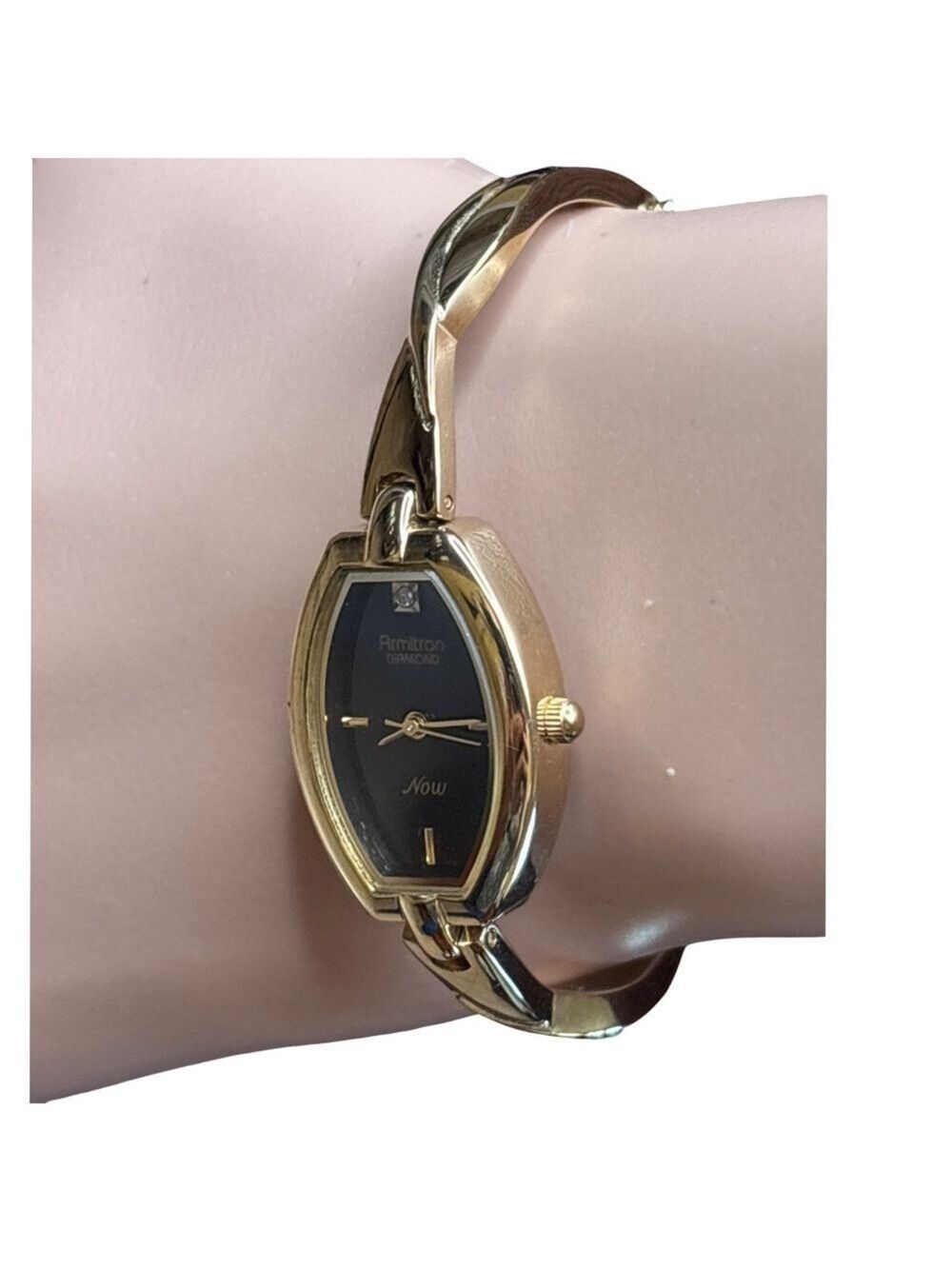 Armitron Diamond Now Gold and Black Women's Watch